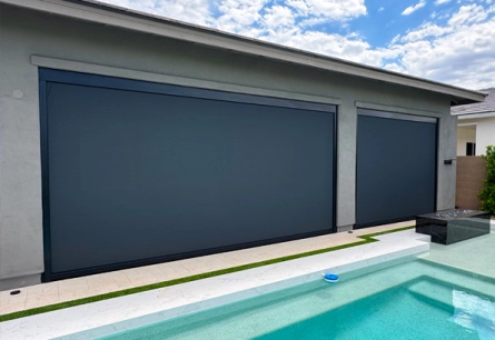 Motorized Patio Shade In Sterling Grove | Blue Sky Patio Shades | MagnaTrack Install