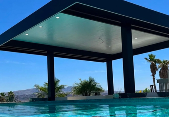 Sunken Bar Patio Cover | Blue Sky Patio Shades